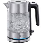 Russell Hobbs Mini-Glas-Wasserkocher Compact, 0,8l, 2200W, LED Beleuchtung, Kalkfilter, optimierte Ausgusstülle, platzsparend, kleiner Reisewasserkocher, kompakter Teekocher 24191-70
