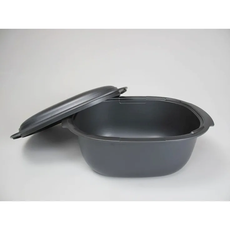 Tupperware Ultrapro 3, 5L Backform + Deckel Bräter Auflaufform Kasserolle H31 9681, Aluminium, Schwarz, cm, 30 x 22.6 x 11.7 cm, 2 Einheiten