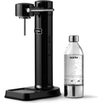Aarke Carbonator III Trinkwassersprudler mit einer PET-Flasche (1 Liter),schwarz-chrome