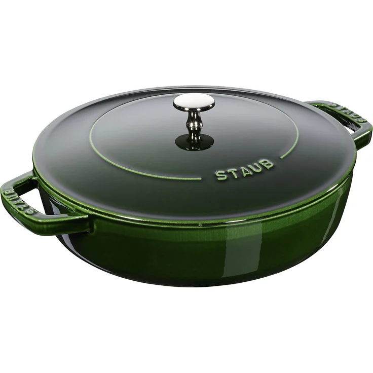 Staub 40511-479-0 Bräter mit Chistera, Gusseisen, basilikum, 24 cm – Bild 1