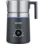 Severin SM 3586 Induktions-Milchaufschäumer Spuma 700, 500 W, ca. 0,7L, 360°-LED Leuchtring, einstellbare Temperatur, Schokoladenfunktion, spülmaschinengeeigneter Milchbehälter, edelstahl gebürstet, matt schwarz