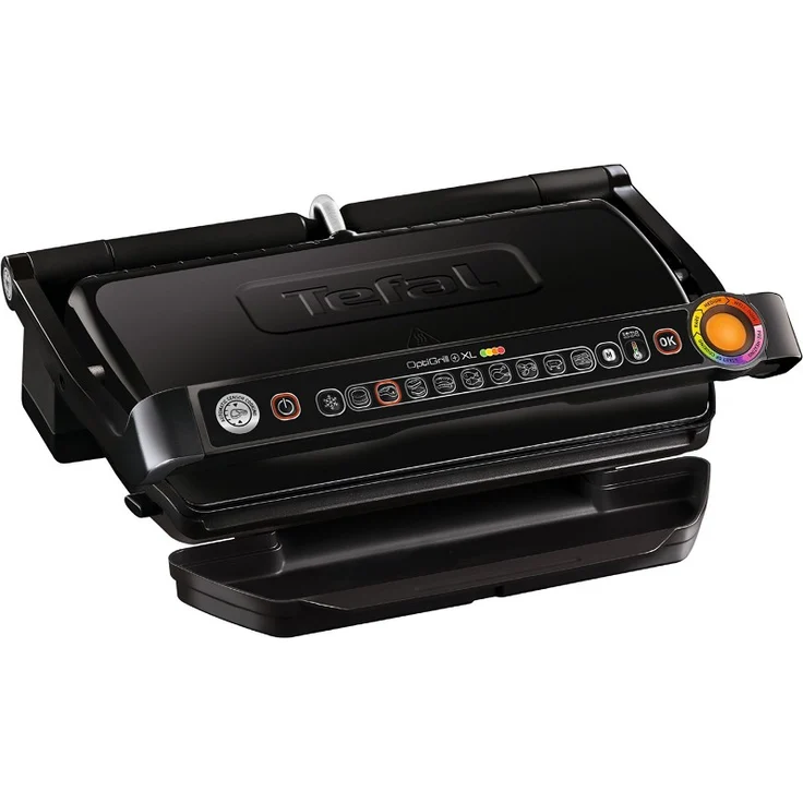 Tefal GC7228 OptiGrill+ XL Kontaktgrill, 2000 Watt, 9 automatische Grillprogramme, 40 x 20 cm Grillfläche, Antihaftbeschichtet, schwarz – Bild 1