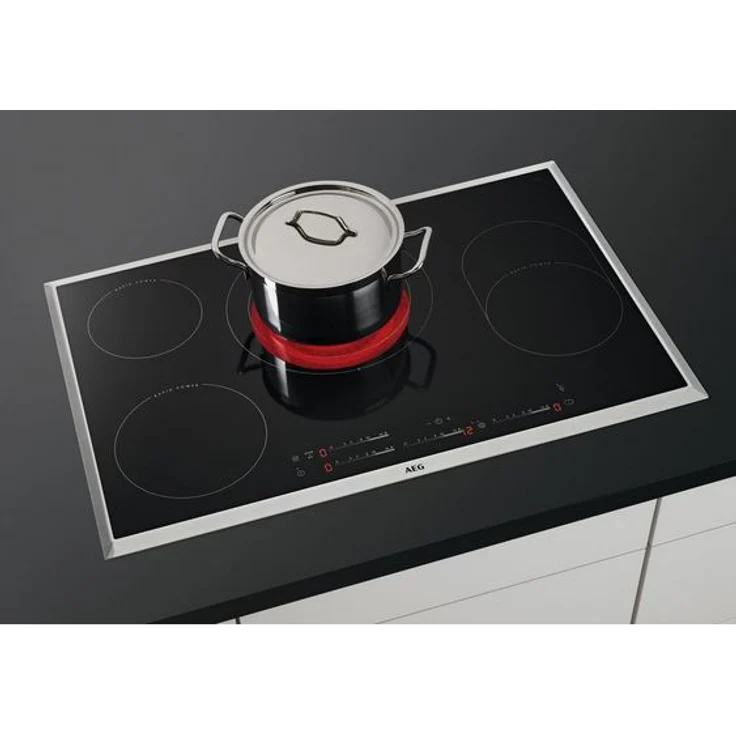 AEG HK854870XB Glaskeramikkochfeld, Autark, Einbaugerät, Betriebsart elektrisch, 4 Zonen, 14 Stufen Regulierung, Breite 76,6 cm, Edelstahlrahmen, schwarz – Bild 4