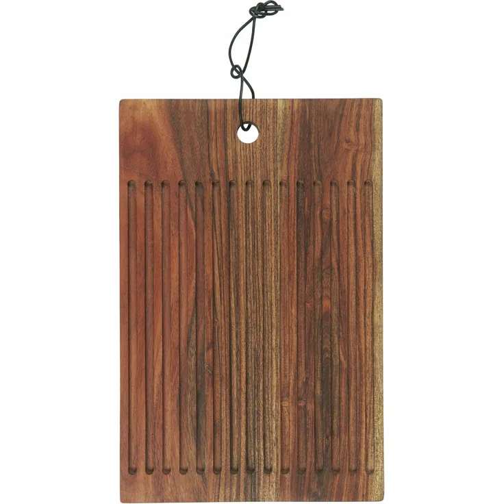 Ib Laursen Schneidebrett mit Rillen (17000-00) 25x38cm Holz Brett Schneidbrett