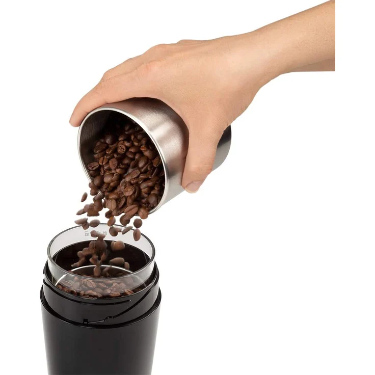 De'Longhi KG210 Kaffeemühle, Fassungsvermögen 90 Gramm, Edelstahlklingen, einstellbare Schleifstufe, einfache Verwendung, 170 W, Schwarz – Bild 2