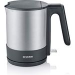 SEVERIN WK 3409 Wasserkocher, 2200, Kunststoff, 1.7 liters, Edelstahl-gebürstet-schwarz