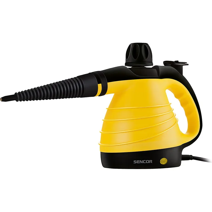 SENCOR SSC 3001YL Dampfreiniger Steam Cleaner Handdampfreiniger (1000 Watt, Besonders geeignet für harte Oberflächen (Fliesen, Kochfeld, Glas…), Entfernt bis zu 99% aller gängigen Bakterien) gelb