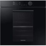 Samsung NV75T8879RK-EG Infinite Dual Cook Steam Einbaubackofen 60cm, Pyrolyse, Onyxschwarz glänzend 75L