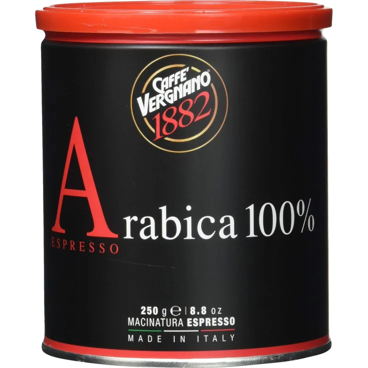 Caffè Vergnano 1882 Kaffee Dose 100% Arabica gemahlen Espresso - 250 g-Packung