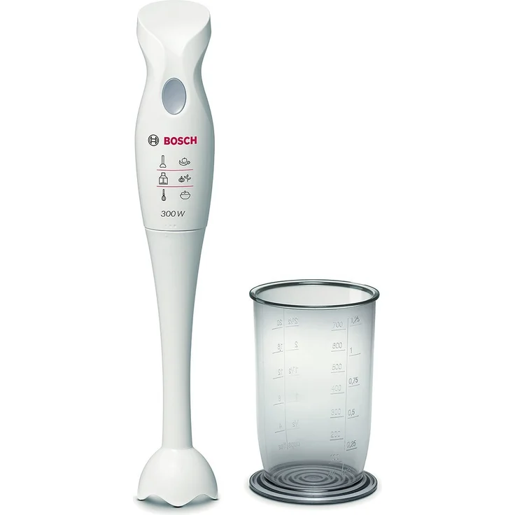 Bosch MSM6B150 Stabmixer, 300W, Pürieren, Shaken und Zerkleinern, weiß – Bild 1