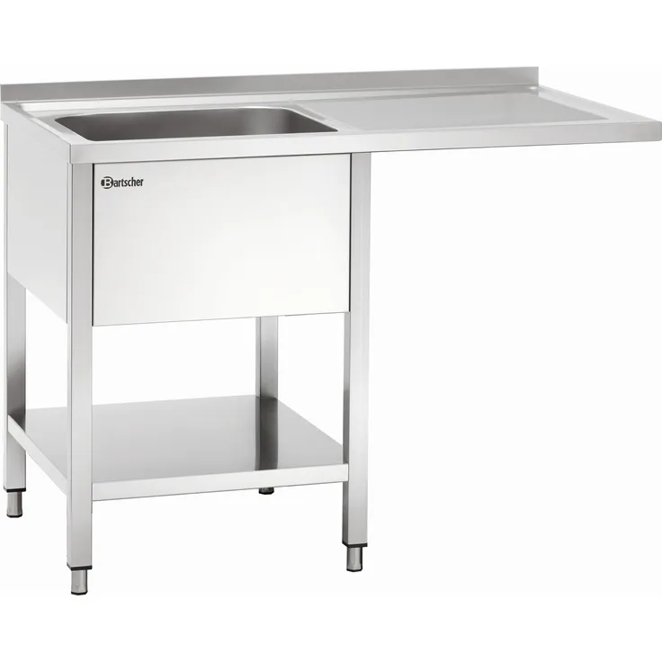 Bartscher Spülcenter 700, B1200, 1 Becken, Abtropffläche links, Edelstahl, 306340