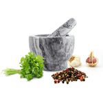 Mörser mit Stössel 2tlg aus Marmor 13 Schlegel Zerkleinerer Gewürzmörser 2,3 kg