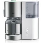 Braun IDCollection Kaffeemaschine KF 5105 WH Filterkaffeemaschine, mit AromaSelect & 10 Tassen Thermoskanne, perfekter Genuss, 1000 W, Weiß-Edelstahl, Kunststoff