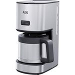AEG CM4-1-6ST Kaffeemaschine (1,25 l Thermoskanne, 10 Tassen, Geschmack-Aroma wählbar, Anti-Tropf Ventil, entnehmbarer Filterkorb, Sicherheitsabschaltung, gebürstetes Edelstahl)