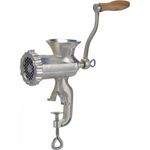 Haushalt International Fleischwolf mit Spritzgebäckvorsatz, Größe 8, aus Gusseisen, Messer und Lochscheibe aus Edelstahl