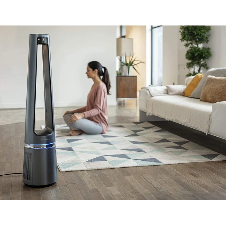 Rowenta Eclipse 2-in-1 Luftreiniger und Ventilator, 12 Stufen, Timer, verzögerte Startfunktion, Fernbedienung, anthrazit (QU5030F0) – Bild 5