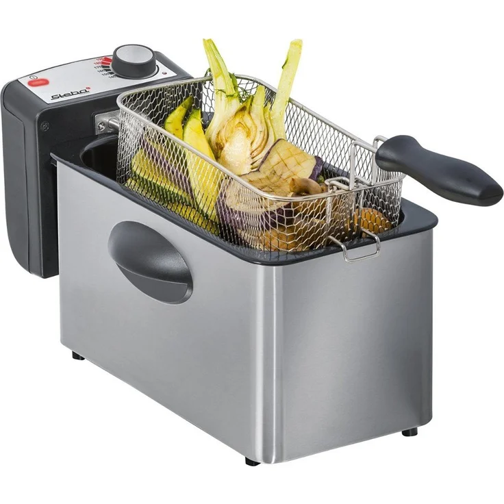 Steba DF 180 Edelstahl Fritteuse, 2000 W, Profi-Heizsystem, 3 L Füllmenge, mit Kontrollleuchte – Bild 2