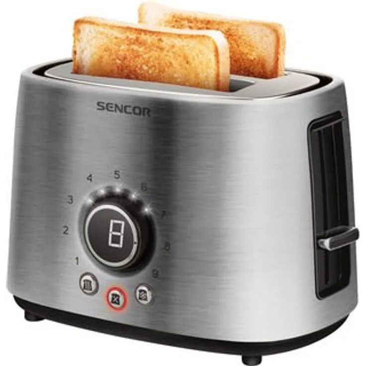 SENCOR STS 5050SS 2-Schlitz-Toaster, 1000 Watt, Edelstahl, silber