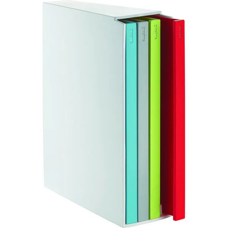 Guzzini Fratelli Kitchen Active Design, Set 4 Schneidbretter mit Sammler, PP |ABS