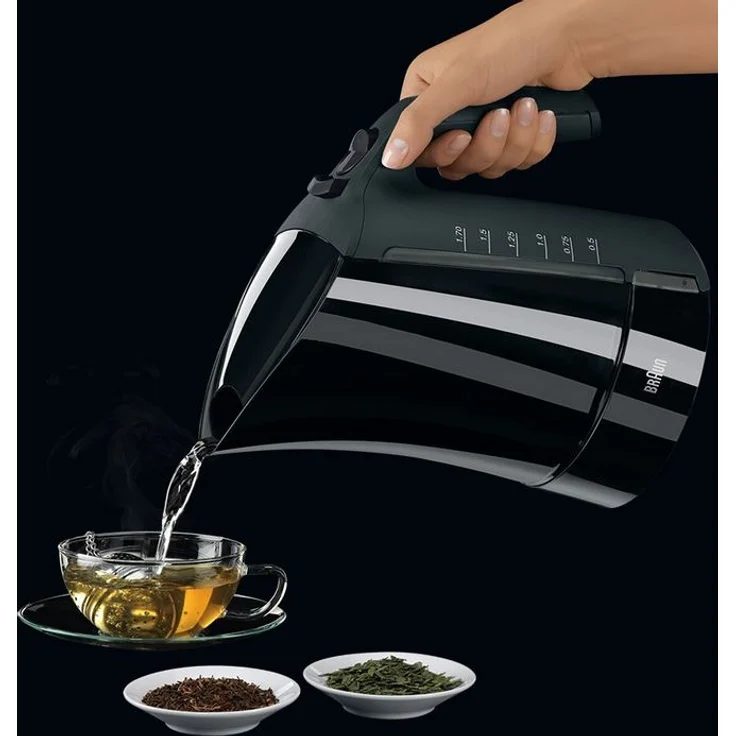 Braun Multiquik 3 WK 300 | Wasserkocher mit Automatischer Abschaltung | Schnellkochsystem | 1,7 Liter | Herausnehmbarer Kalkfilter | 2200 Watt | Energieklasse A | schwarz  – Bild 4