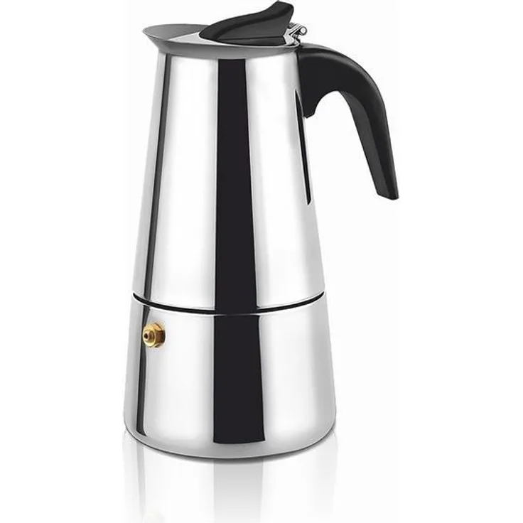 Italienische Kaffeemaschine Haeger Moka Edelstahl 18-10