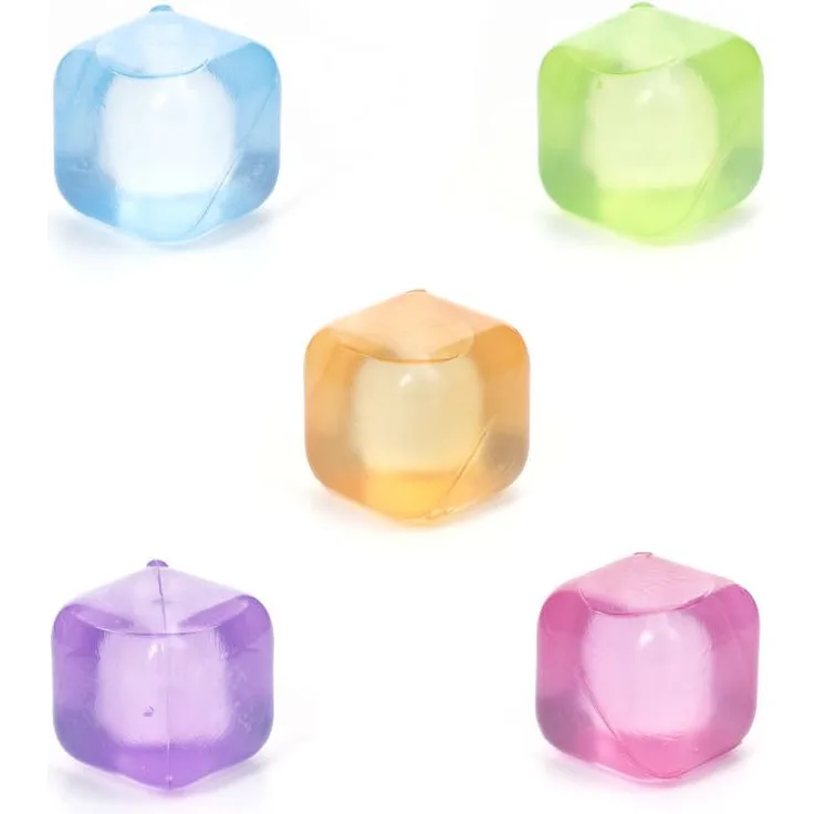 Kikkerland CU165 Eiswürfel, Kunststoff, blau-Rosa-grün-orange-Lila, 16.3 x 2.8 x 13.8 cm ,set von 30