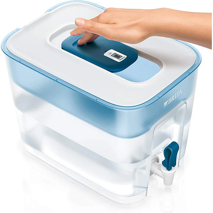 BRITA Wasserfilter-Station Flow inkl. 1 MAXTRA+ Filterkartusche – XXL Tischwasserfilter mit Zapfhahn reduziert Kalk, Chlor und leitungsbedingt vorkommende Metalle wie Kupfer & Blei im Leitungswasser  – Bild 4