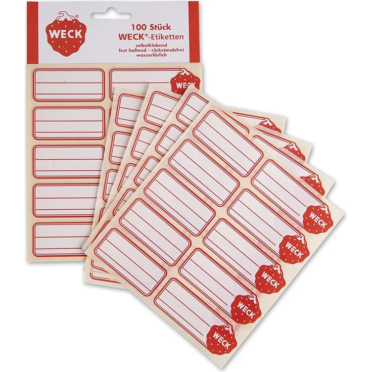 Weck Etiketten für Gefrierschrank - Einmachgläser, 5 cm x 2,5 cm, 100 Stück