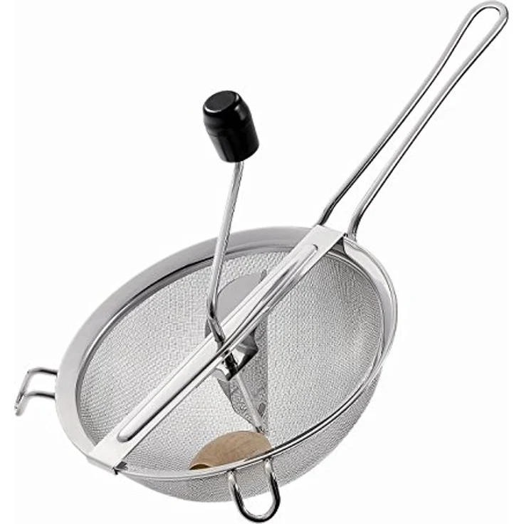 Westmark Passiersieb, Durchmesser: 20 cm, Rostfreier Edelstahl, Freches Früchtchen, Silber-Schwarz, 11982260