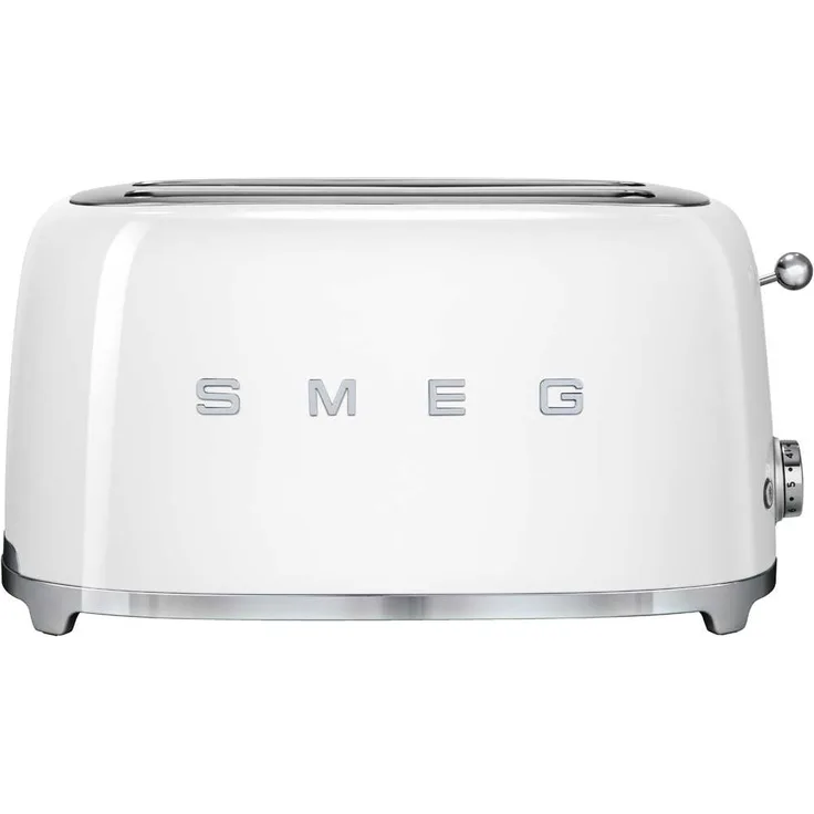 Smeg TSF02WHEU 4-Scheiben-Toaster, 1500W, 6 Bräunungsstufen, weiß