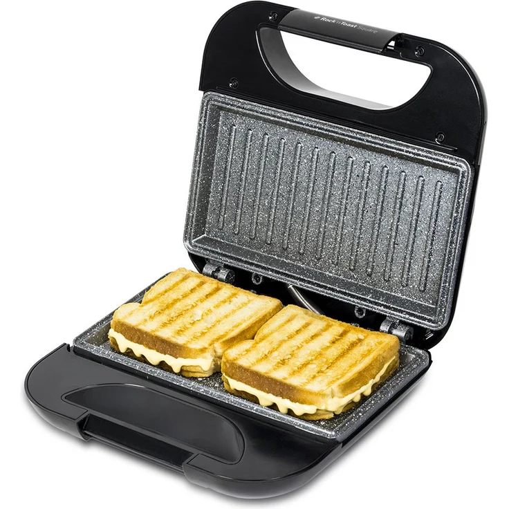 Cecotec Toast Grillfläche.Sandwichmaker mit Antihaftbeschichtung, Kapazität für 2 Sandwiches, Grillfläche, Cold Touch-Griff, Cable Retriever, 750 W. – Bild 1