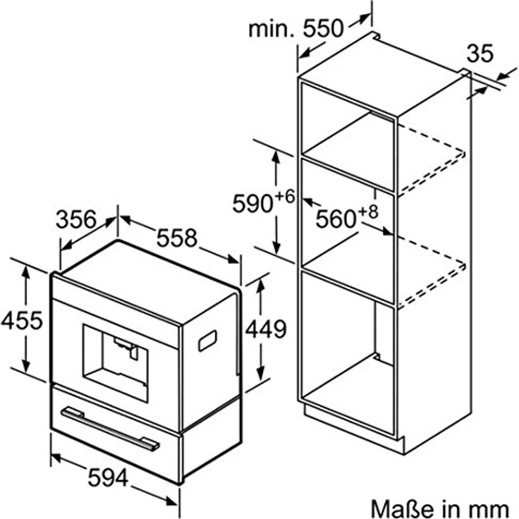 Siemens CT636LES1 iQ 700 Einbau-Kaffeevollautomat, Keramikmahlwerk, 1600 Watt, schwarz, mit Milchsystem und integriertem Mahlwerk – Bild 5