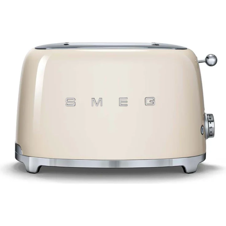 Smeg TSF01 CREU Doppelschlitztoaster, 950W, 6 Bräunungsstufen, creme – Bild 1