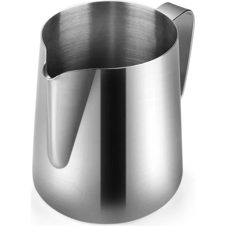 Flexzion Edelstahl Milchaufschäumer, Latte Art 12 Oz (350 ml)
