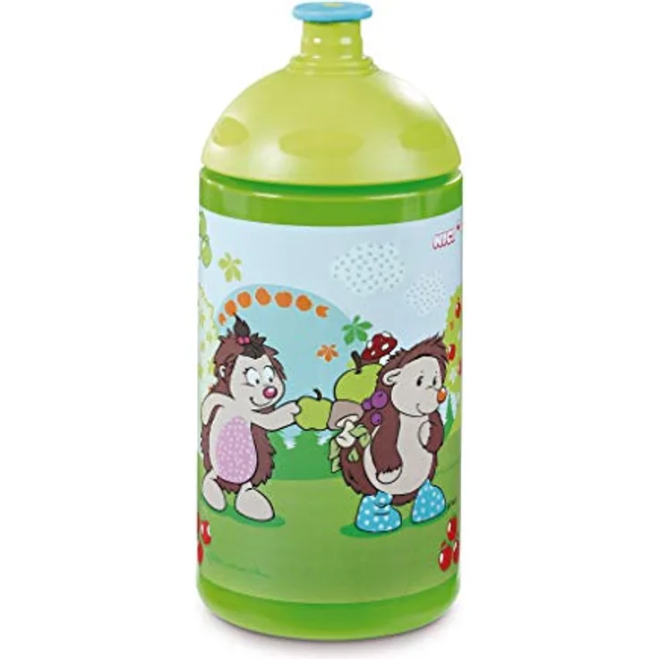 NICI 42956 Trinkflasche Bär Criz Lee und Igel Hedda und Henny, 19,5 cm, bunt, Füllvolumen 500 ml