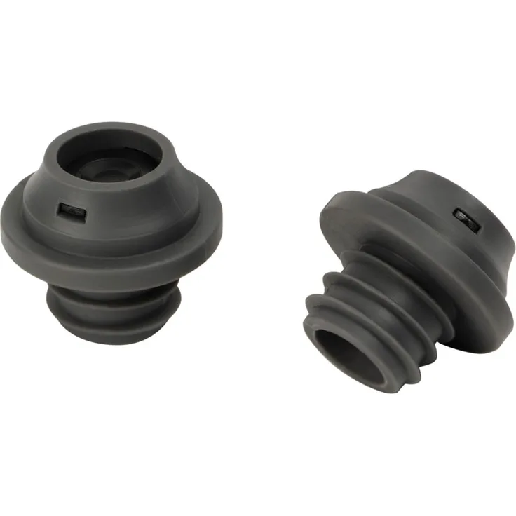 Le Creuset 2er Set Stöpsel für Weinpumpen, Weinkonservierung, Schwarz, Gummi, WA138