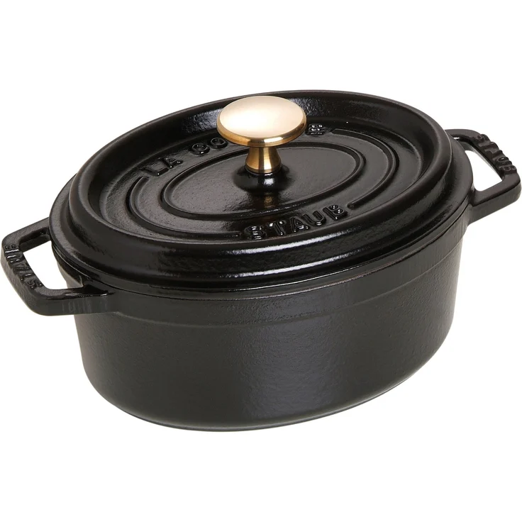 Staub Cocotte, oval, Induktionsgeeignet, Gusseisen, schwarz, 17 cm, 1 Einheiten – Bild 1