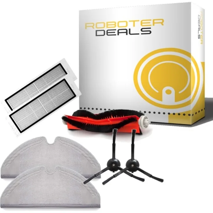 Roboter-Deals Zubehör-Set für den Roborock E2, E3, E4 2x Seitenbürsten, 2x Pad, 2x Filter, 1x