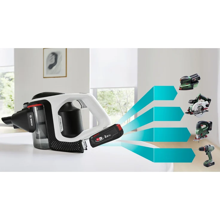 Bosch BKS8214W Unlimited Gen2 Serie 8 Handstaubsauger, 45 min Akkubetrieb, Akkuwechsel-Option, 3 Saugmodi – Bild 13