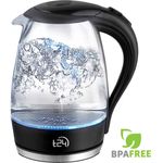 T24 Glas-Wasserkocher, 2200W, LED, 1,7L, Trockenlaufschutz - Preisvergleich