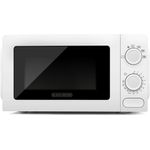 Black + Decker BXMY700E Mikrowelle, Standgerät, 20 Liter Garraum, 700 Watt, Edelstahl, 6 Leistungsstufen