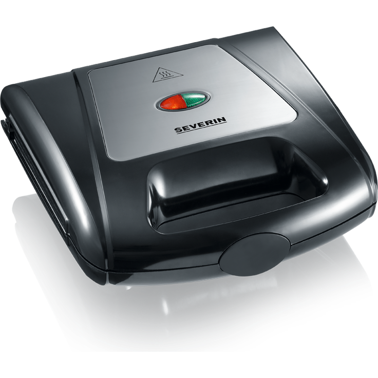 Severin SA 2968 Sandwich-Toaster, 3-in-1 Funktion Sandwich-, Grill-, Waffelplatte, 1.000 W, SA 2968, Schwarz-Chrom