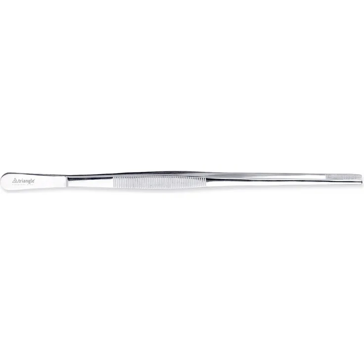 triangle 50 487 30 00 Grillpinzette 30cm. Küchenpinzette, Kochpinzette Garnierpinzette, Anrichtepinzette, Gourmet-Pinzette, Edelstahl, Grillzubehör, Steakpinzette. Rostfrei und spülmaschinengeeignet.