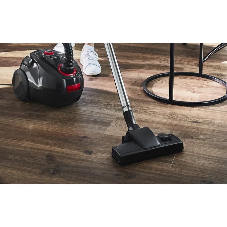 Grundig VCC 3850 A Bodenstaubsauger mit Beutel, 800W, 2,1 L, Schwarz-Rot – Bild 5