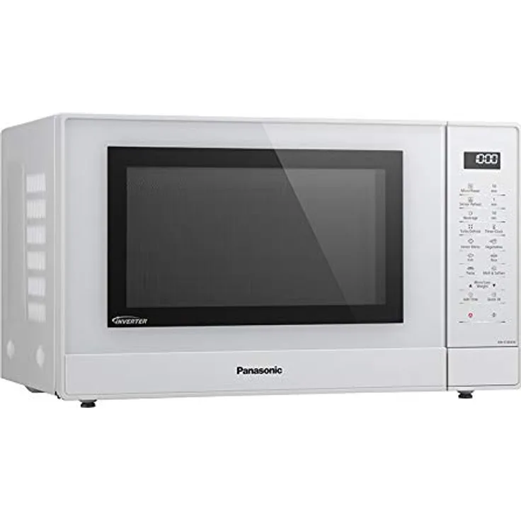 Panasonic NN-ST45KWEPG Inverter Mikrowelle, Standgerät, 1000 Watt, Solo Mikrowelle, 32 Liter Garraum, rostfreier Stahl weiß