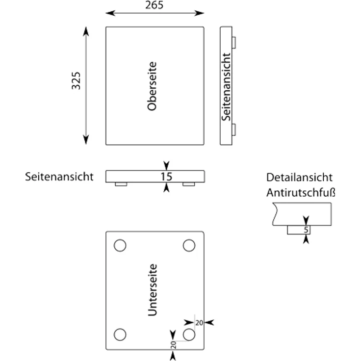 Kesper 30141 HACCP Schneidebrett Kunststoff Gastronorm 1-2, 32,5 x 26,5 x 1,5 cm, weiß – Bild 2