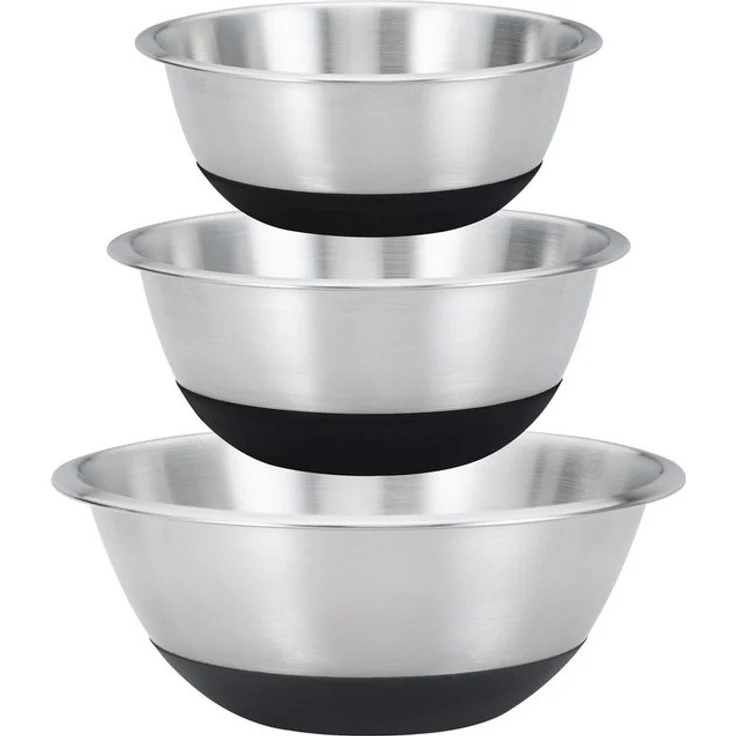KING Schüssel Black Steel, Edelstahl, Set, 3-tlg, für den täglichen Gebrauch – Bild 1