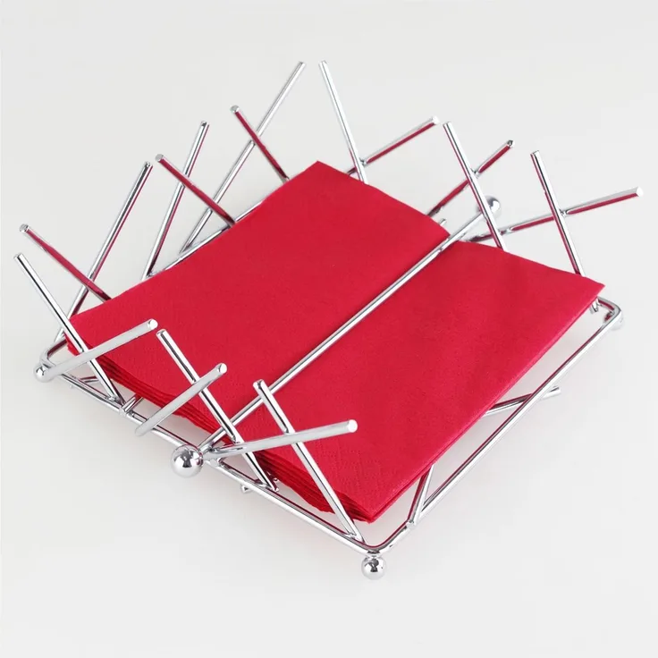 Serviettenhalter Sticks 19x19x7cm Chrom Serviettenbox Serviettenkorb Servietten