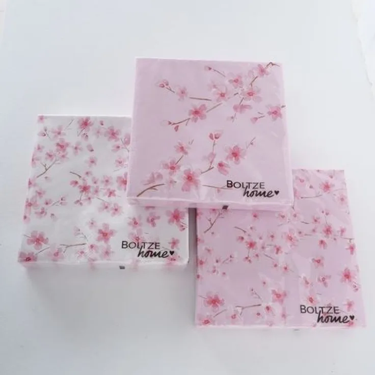 Boltze Serviette Sakura 20 St. sortiert (1 Pack) mehrfarbig