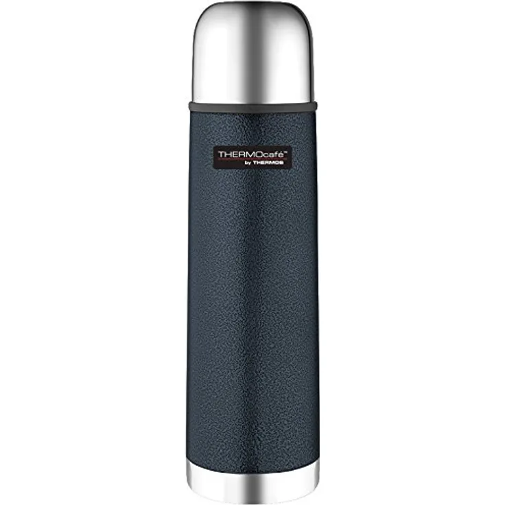 Thermos ThermoCafé Edelstahl-Fläschchen, in Hammertone-Blau, 1 l, Edelstahl, blau, 1 l